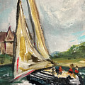 Cape Sailing Painting by Roxy Rich Cape Sailing Painting by Roxy Rich