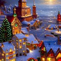 Christmas Village Digital Art by Beverly Read Christmas Village Digital Art by Beverly Read