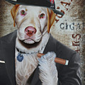 Cigar Dallas Dog Painting by Vic Ritchey Cigar Dallas Dog Painting by Vic Ritchey