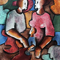 Circle of Love Painting by Peter Sibeko 1940-2013 Circle of Love Painting by Peter Sibeko 1940-2013