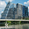 Cityscape of offices in Austin Texas across Lady Bird Lake #1 by Steven Heap