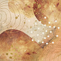 Earthy brown and gold Boho abstract background #1 by Milleflore Images