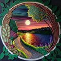 Evening Walk - Quilling Digital Art by Jay Schankman Evening Walk - Quilling Digital Art by Jay Schankman