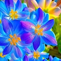Flower Blues Digital Art by Beverly Read Flower Blues Digital Art by Beverly Read
