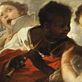 Four Women making Music Painting by Luca Giordano Four Women making Music Painting by Luca Giordano