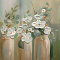 Frosted Blooms - Flower Impasto  #1 by Annie Troe