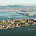 Treasure Island in San Francisco Bay, California Aerial View Photograph by David Oppenheimer