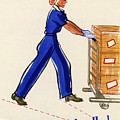 Jenny on the Job Steps Ahead with Low Heels by Patriot Posters