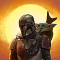 Mandalorian And Baby Yoda Digital Art by Martin Friend Mandalorian And Baby Yoda Digital Art by Martin Friend