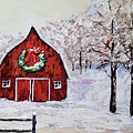Merry Christmas Barn #2 by Ann Frederick