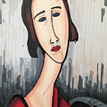 Modigliani Style Portrait of a Woman #1 by Creative Spirit