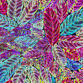 Neon Happy Leaves #1 by Bradley Boug