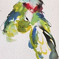 Parrot Portrait Painting by Elaine Elliott Parrot Portrait Painting by Elaine Elliott