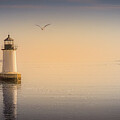 Pastel Skies Over Fort Pickering Lighthouse #2 by Jeff Folger