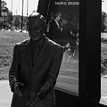 Ralph Wilson statue at Buffalo Bills Stadium in black and white Photograph by Eldon McGraw Ralph Wilson statue at Buffalo Bills Stadium in black and white Photograph by Eldon McGraw