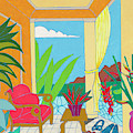 Relaxing on the Golf Course at La Quinta Painting by Doug Fischer Relaxing on the Golf Course at La Quinta Painting by Doug Fischer