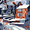 Seasonal landscape and nature, flat limited palette. A serene vi #1 by Ariadna De Raadt
