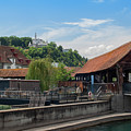 Spreuer Bridge on Reuss River in Old town Lucerne Switzerland #1 Photograph by Dejan Jovanovic