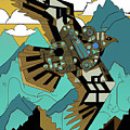 Steampunk eagle flying over mountain Photograph by Steve Estvanik Steampunk eagle flying over mountain Photograph by Steve Estvanik