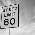 Texas Speed Limit Sign in Black and White by Bob Pardue