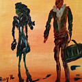 Travelers Painting by Roxy Rich Travelers Painting by Roxy Rich