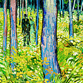 Undergrowth with Two Figures by Vincent Van Gogh 1890 #1 Painting by Vincent van Gogh