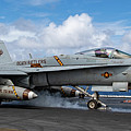USS Nimitz CVN 68 conducts flight operations. #1 Painting by MotionAge Designs