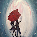 Walking in the Rain Painting by Roxy Rich Walking in the Rain Painting by Roxy Rich
