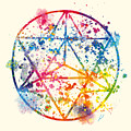 Watercolor - Sacred Geometry For Good Luck by Vart Painting by Vart Watercolor - Sacred Geometry For Good Luck by Vart Painting by Vart