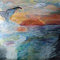 Whale at Sunset Painting by Suzanne Berthier Whale at Sunset Painting by Suzanne Berthier