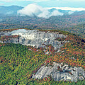 Whiteside Mountain in Jackson County North Carolina Aerial View #1 by David Oppenheimer