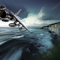 British Aerospace Harrier II GR9 White Cliffs Pass Digital Art by Custom Aviation Art British Aerospace Harrier II GR9 White Cliffs Pass Digital Art by Custom Aviation Art
