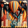Balloon Races Digital Art by Jay Schankman Balloon Races Digital Art by Jay Schankman