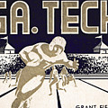 1952 Georgia Tech Night Game Drawing by Row One Brand 1952 Georgia Tech Night Game Drawing by Row One Brand