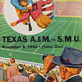 1952 Southern Methodist University Football Art Mixed Media by Row One Brand 1952 Southern Methodist University Football Art Mixed Media by Row One Brand