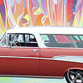 1957 Chevy Nomad Pop Art Sytle 2 by Cathy Anderson