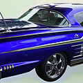 1958 Chevrolet Impala Sports Coupe Bleu by Cathy Anderson
