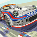 1974 Porsche 911 Martini Racing Turbo Power Nurburgring  by Yuriy Shevchuk