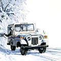 1980s U.S. Postal Service Jeep Painting by John Swatsley 1980s U.S. Postal Service Jeep Painting by John Swatsley