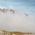 Mountain landscape with fog in autumn. Tre Cime dolomiti Italy. Photograph by Michalakis Ppalis Mountain landscape with fog in autumn. Tre Cime dolomiti Italy. Photograph by Michalakis Ppalis