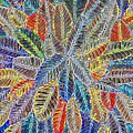 Neon Happy Leaves #2 by Bradley Boug