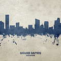 Grand Rapids Michigan Skyline Digital Art by Michael Tompsett Grand Rapids Michigan Skyline Digital Art by Michael Tompsett