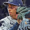 Baseball Blakesnell Blake Snell Blake Snell Tampa Bay Rays Tampabayrays  Blakeashtonsnell Blake Ashto Shower Curtain by Wrenn Huber - Pixels Merch