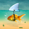 Gold Fish Digital Art by Mark Ashkenazi Gold Fish Digital Art by Mark Ashkenazi