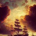 3 Ships Digital Art by Nickleen Mosher 3 Ships Digital Art by Nickleen Mosher
