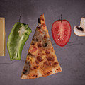 Slice of mozzarella pizza tomato cheese peeper and mushroom ingredients Photograph by Michalakis Ppalis Slice of mozzarella pizza tomato cheese peeper and mushroom ingredients Photograph by Michalakis Ppalis