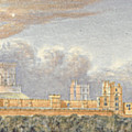 Studio of Sir Jeffry Wyatville, 1766 1840, Windsor Castle, Berkshire Distant View from the North #3 Painting by MotionAge Designs