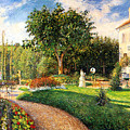 The Garden of Les Mathurins at Pontoise Painting by Camille Pissarro The Garden of Les Mathurins at Pontoise Painting by Camille Pissarro