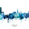 Sevilla Spain Skyline by Michael Tompsett Sevilla Spain Skyline by Michael Tompsett