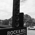 Rock and Roll Hall of Fame in Cleveland Ohio in black and white #4 by Eldon McGraw